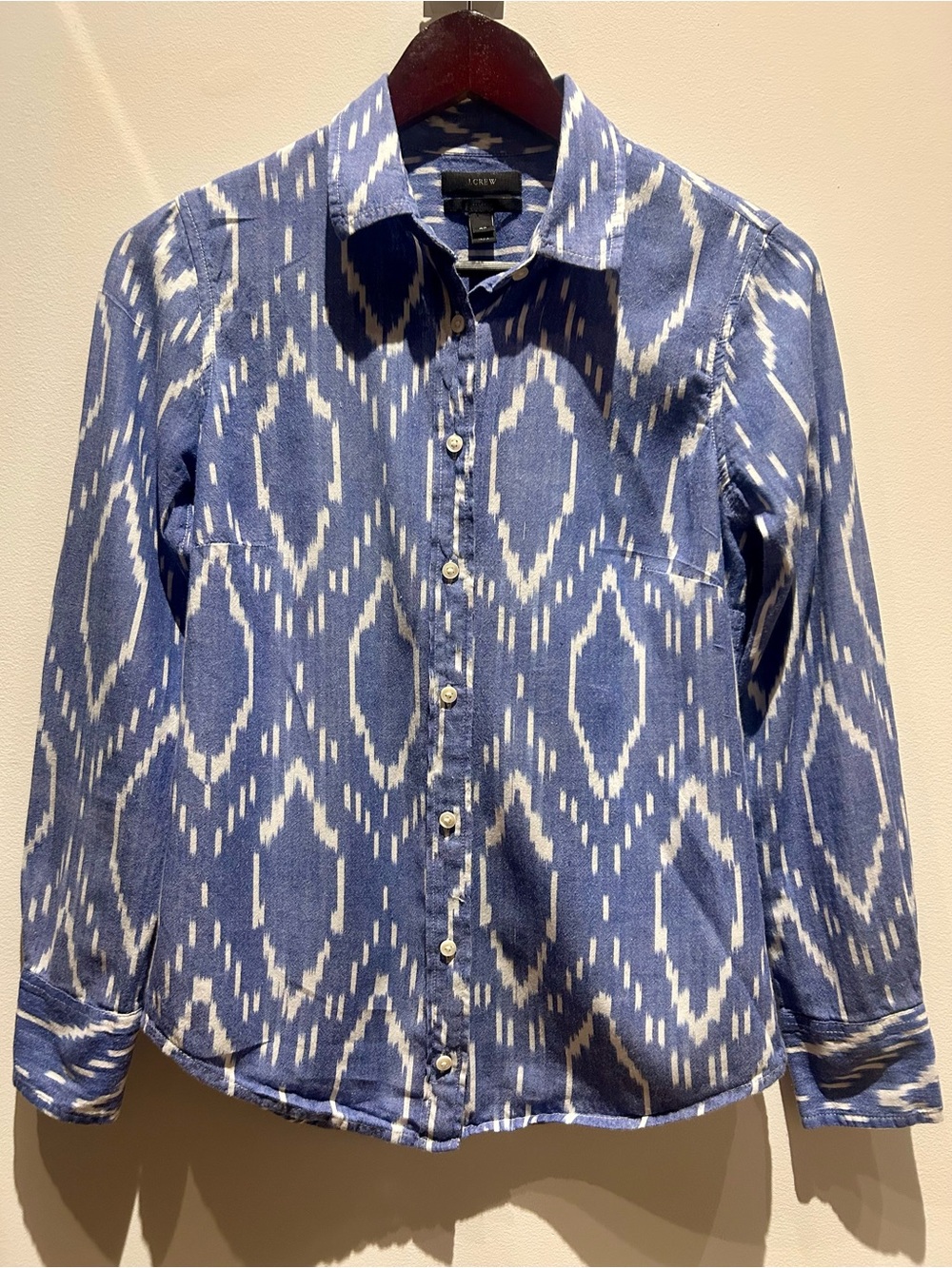 J. Crew Ikat pattern shirt